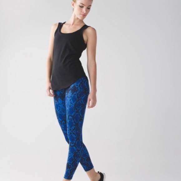 lululemon athletica Pants - Lululemon High Times Pant Full-On Luon Mini Ziggy Snake Pipe Dream Blue Sapphire